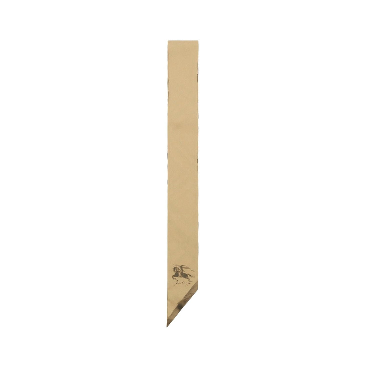 (WMNS) Burberry 26 Skinny Watercolour Check Silk Scarf 'Sand Beige' 81199601
