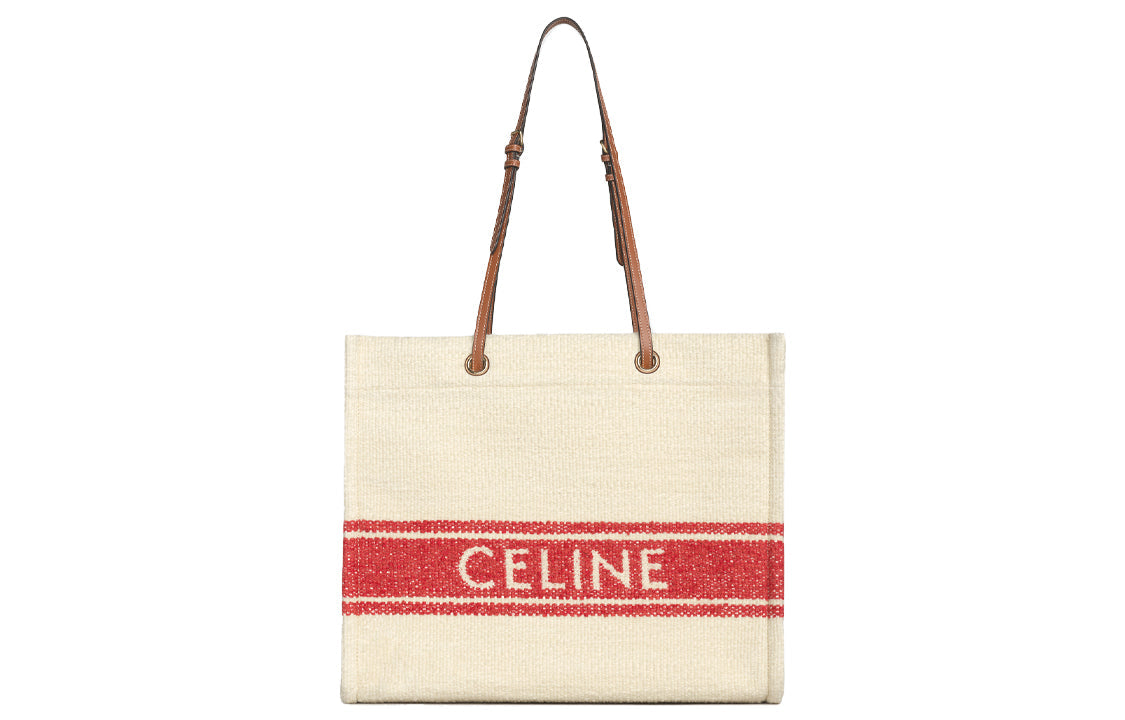 CELINE Fabric With Cow Leather Tote Bag, Shopping Bag, Handbag, Shoulder Bag Women's