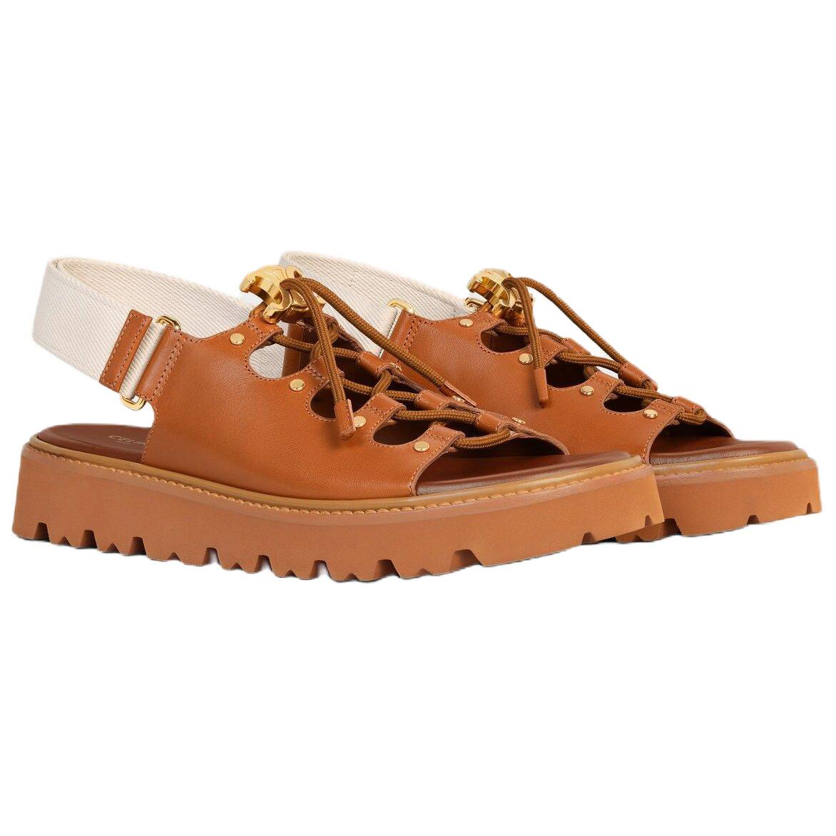 CELINE Billie One Strap Sandals Women's Brown