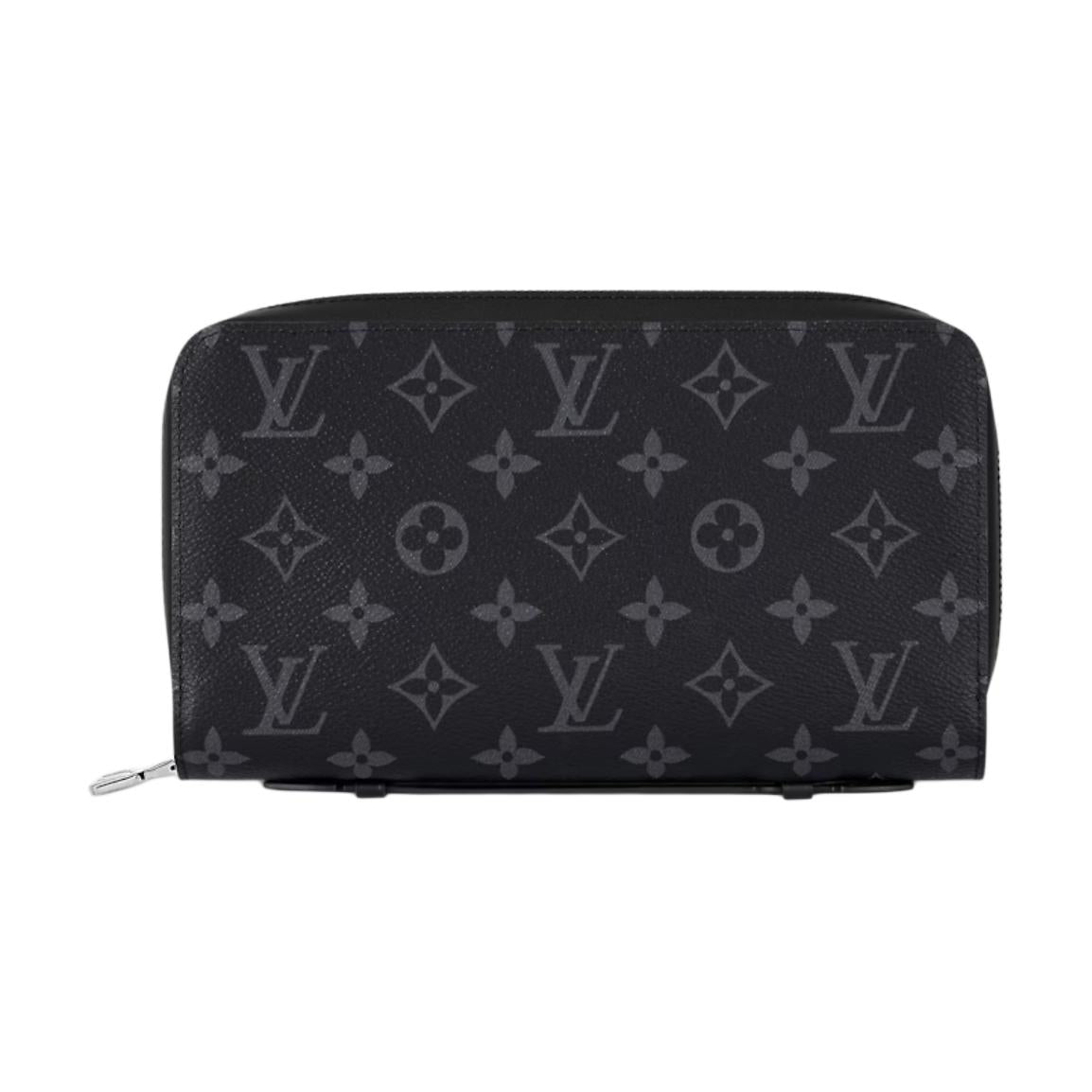 LOUIS VUITTON Zippy Canvas Wallet Men's Black