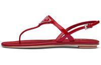 PRADA Cross Strap Sandals 'Red' Women's