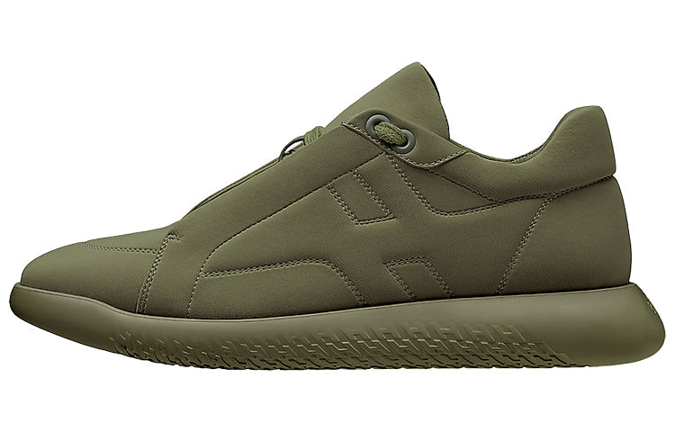 HERMES Avatar Cushioning Anti-Slip And Wear-Resistant Low-Top Casual Shoes Men's Olive Green