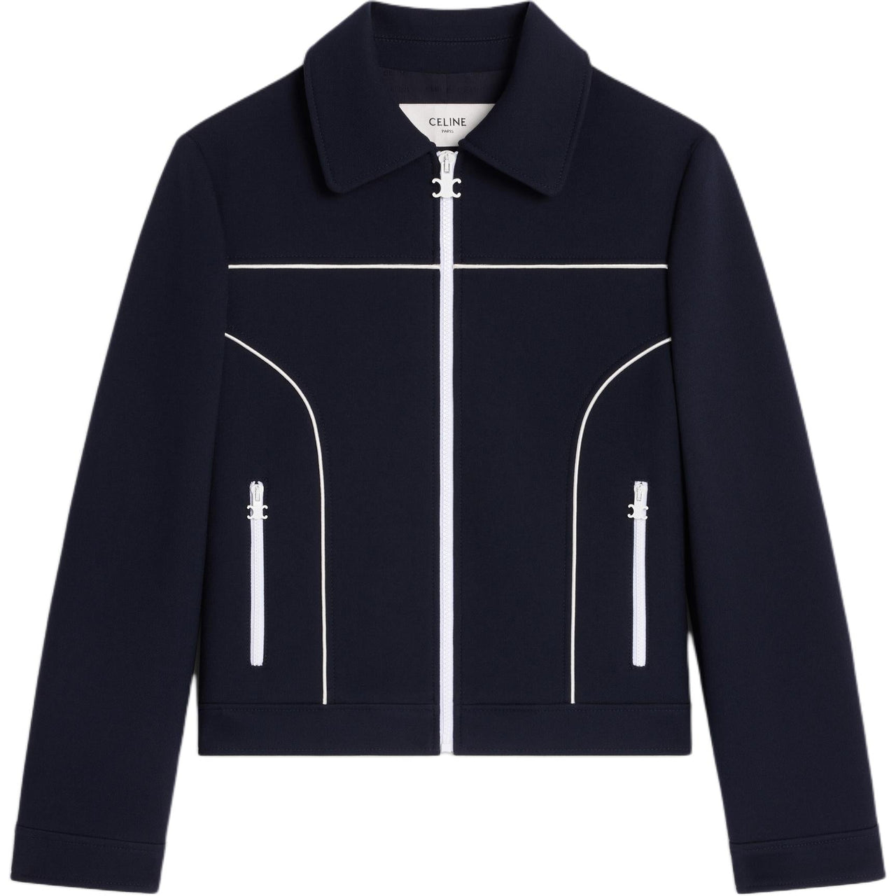 CELINE Chelsea Blouson Jacket In Gauffered Double Wool