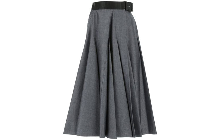 PRADA Casual Long Skirts Women's Dark Gray