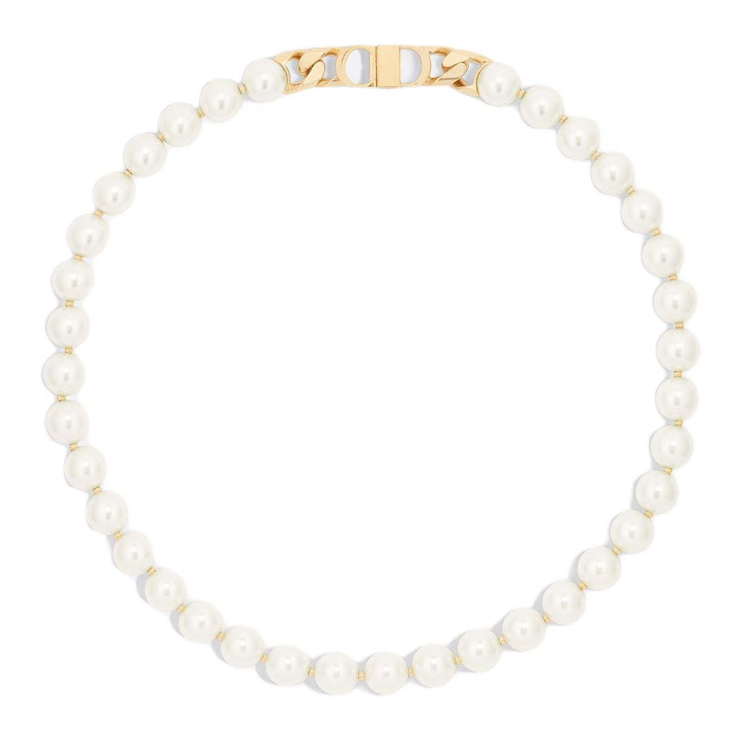 DIOR Crystal Pearl Necklaces Men's White