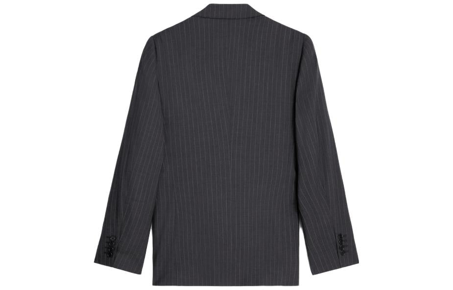 CELINE Classic Jacket In Striped Wool