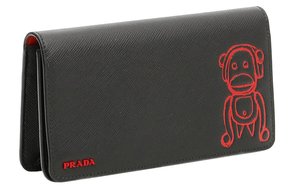 PRADA Cow Leather Crossbody Bag Shoulder Bag Women's Black