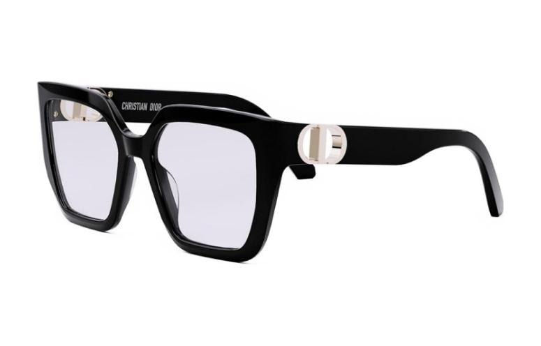 DIOR Acetate Metal Irregular Shape Eyeglass Frames Women's Black