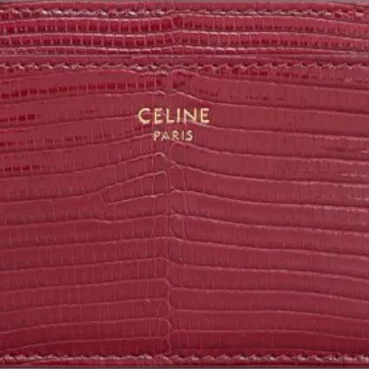 CELINE Calfskin Clutch Women's Red