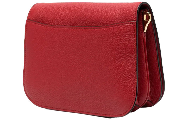 PRADA Cow Leather Shoulder Bag Crossbody Bag Women's Red