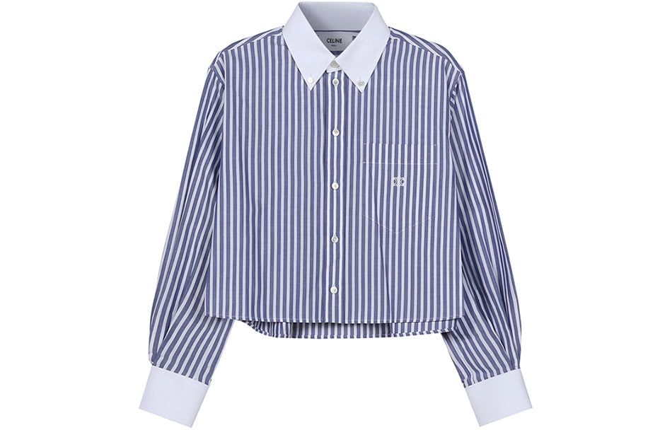 CELINE Crop Tops Women's Blue