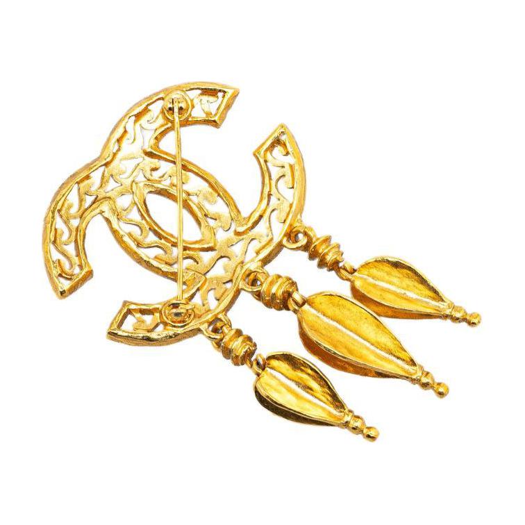 CHANEL 1995 Cc Fringe Brooch