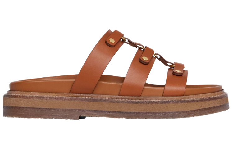 CELINE Stylish Sandals Women's Brown
