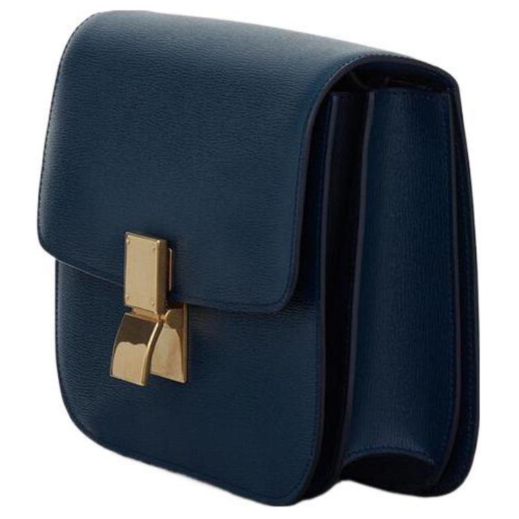 CELINE Classic Bo Calfskin Tofu Bag Block Shoulder Bag Crossbody Bag Medium Size Women's Abyss Blue