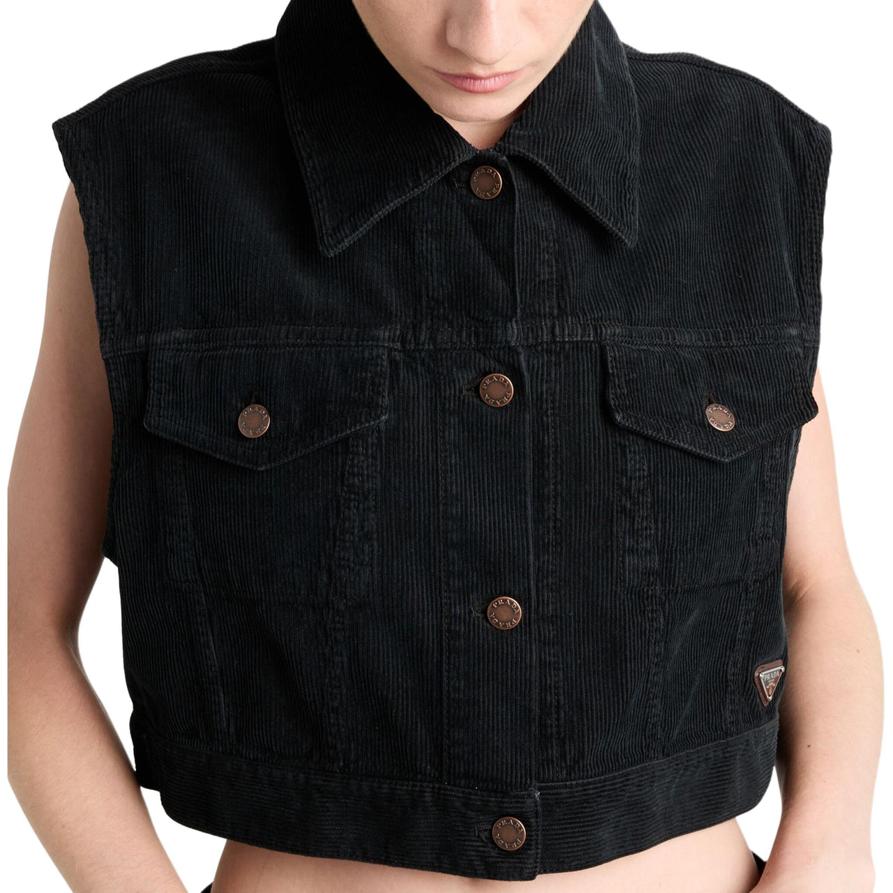 PRADA Corduroy Denim Vest