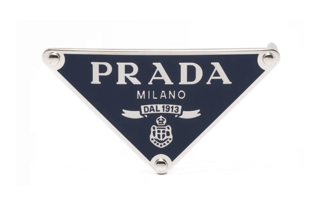 PRADA Enamel Steel Buckle Men's Blue