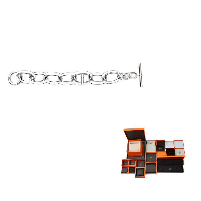 HERMES 925 Sterling Silver Bracelets Women's Silver