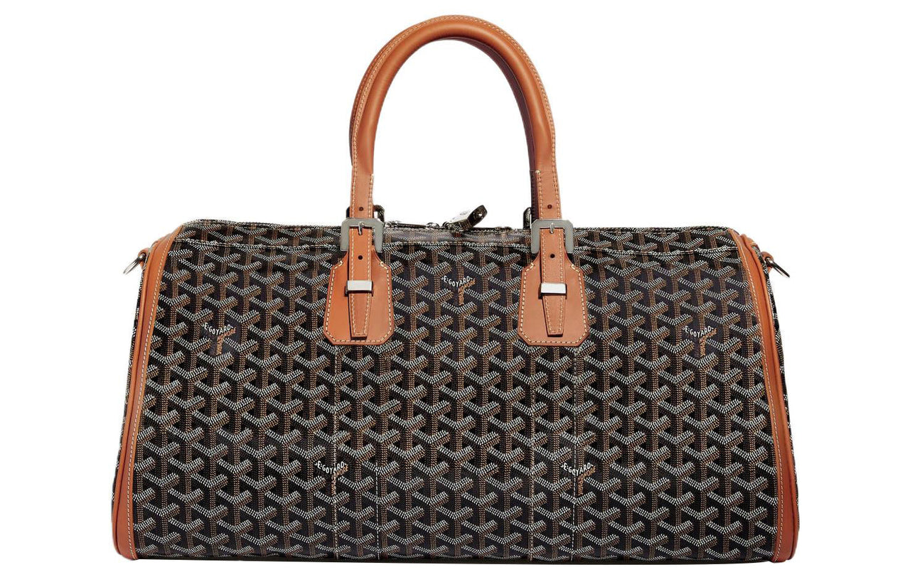 GOYARD Canvas With Leather Shoulder Bag Crossbody Bag Handbag Travel Bag Unisex Brown
