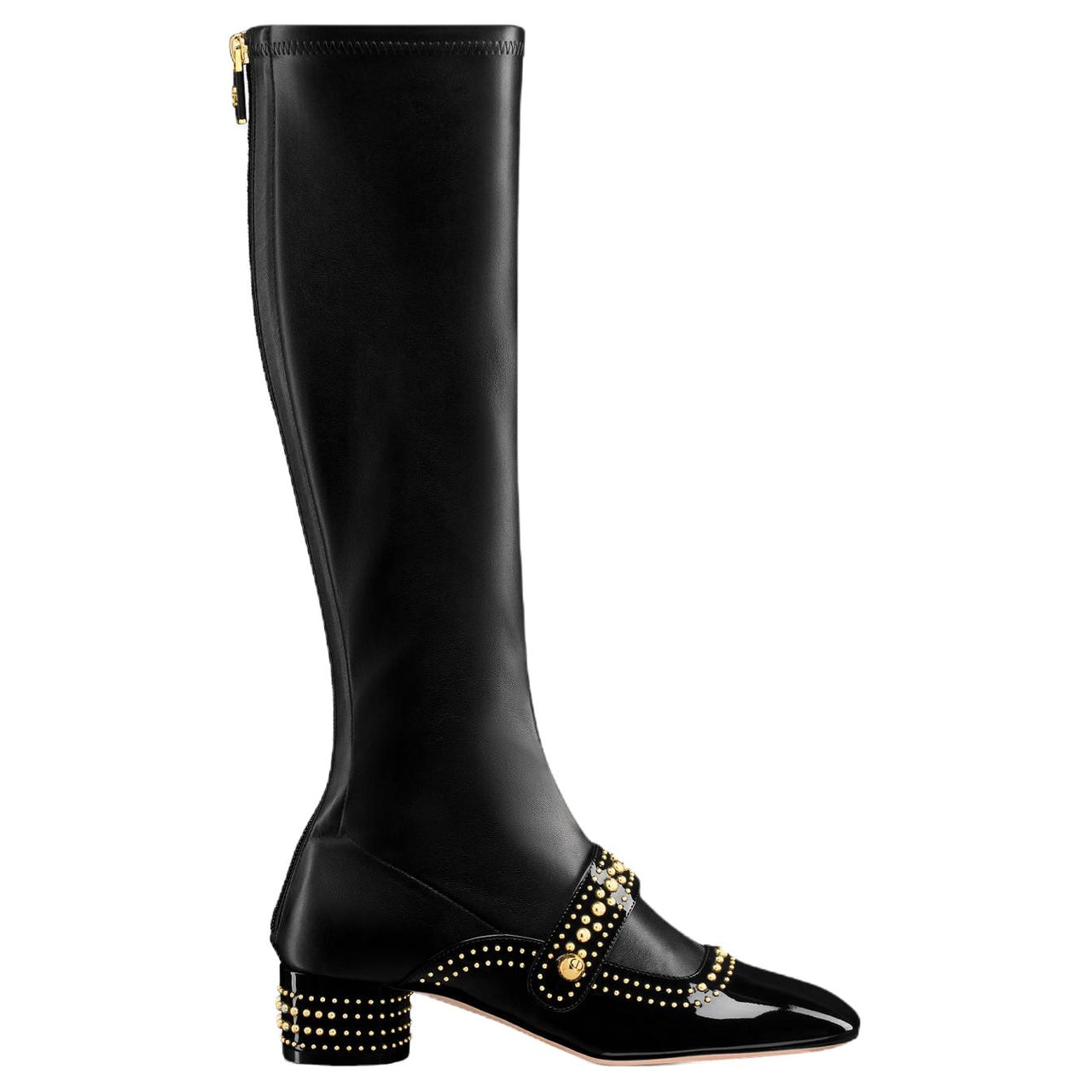 DIOR Belle-D Knee-high Boots 4cm Women's Black