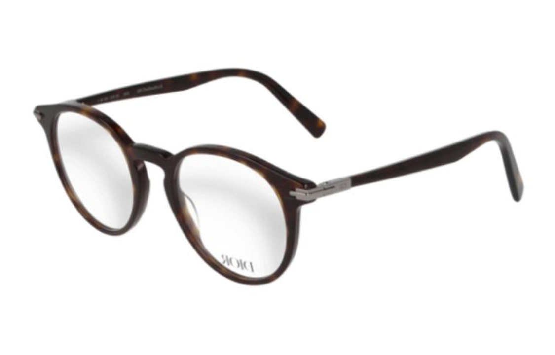 DIOR Acetate Round Eyeglass Frames Women's Tortoiseshell