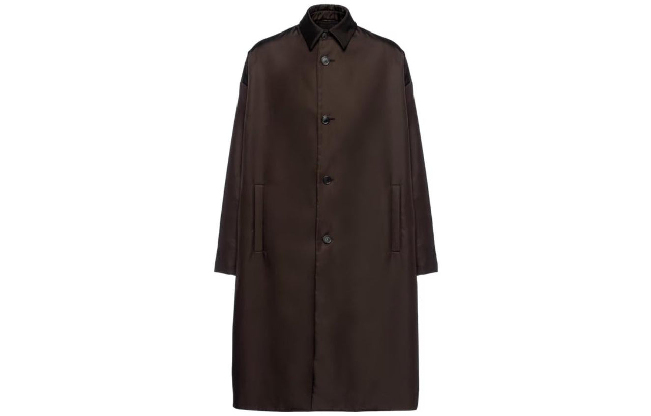 PRADA Coats Men Brown