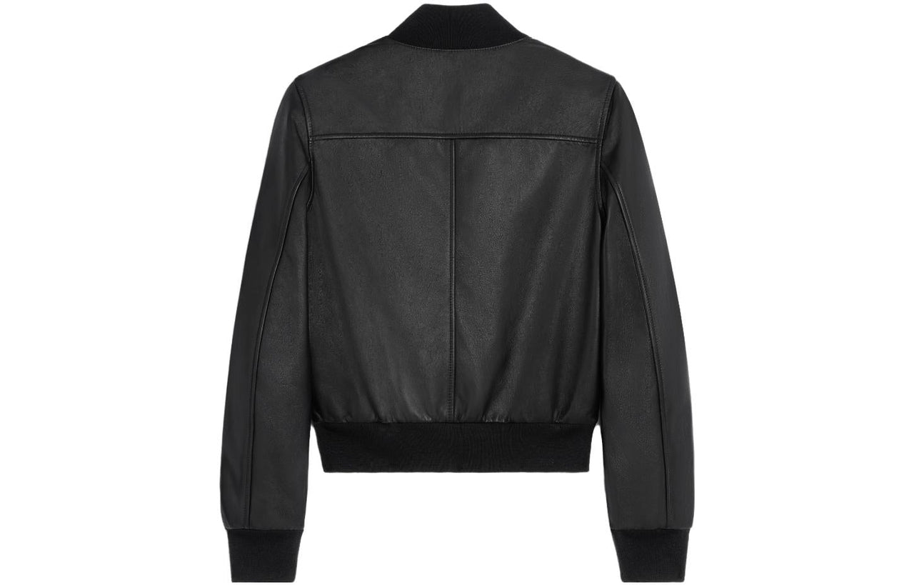 CELINE FW23 Leather Jacket Women's Black