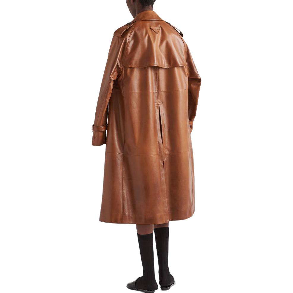 PRADA Double breasted Leather Coat