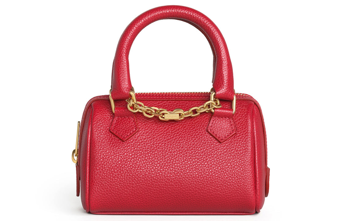 CELINE Cow Leather Shoulder Bag, Crossbody Bag, Handbag Mini Women's Candy Color, Red