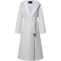 LOUIS VUITTON Reversible Signature Hooded Wrap Coat