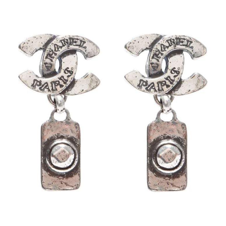CHANEL 1999 Cc Drop Earrings
