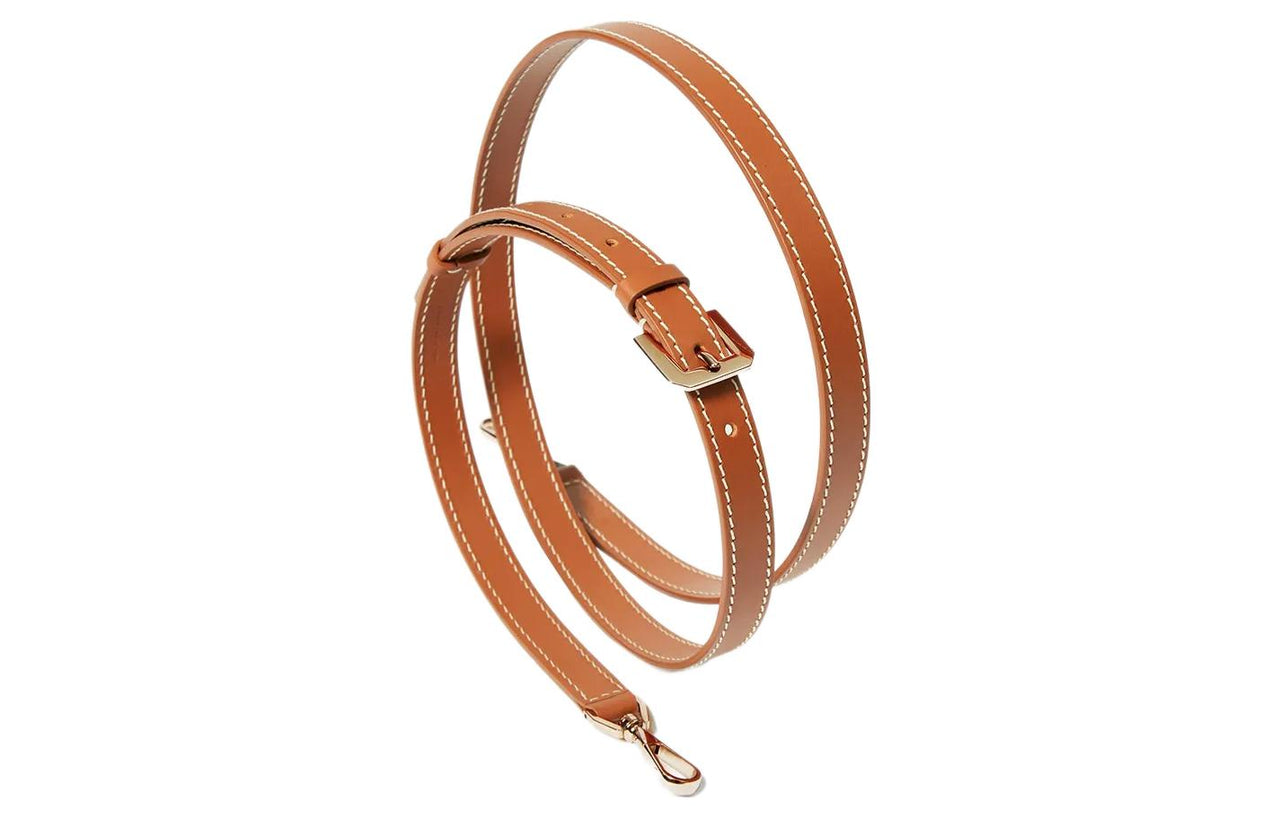 GOYARD Cow Leather Dog's Teeth Bag Straps Small Size Unisex Brown