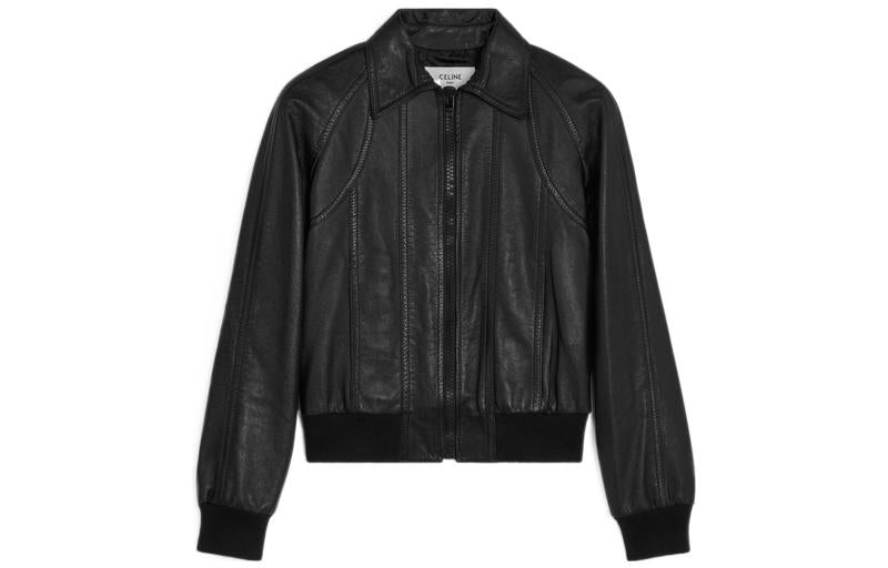CELINE DYSFUNCTIONAL BAUHAUS Men's Collections FW22 Leather Jacket Men's Black