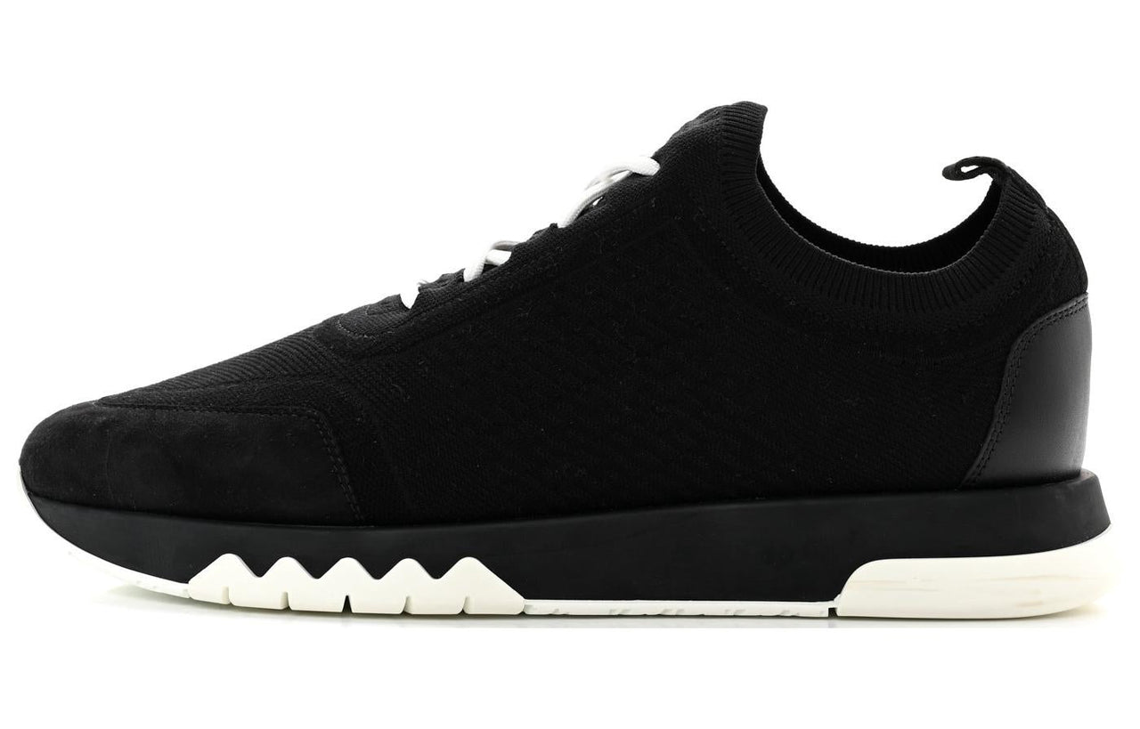 HERMES Addict Low-Top Casual Shoes Men's Black