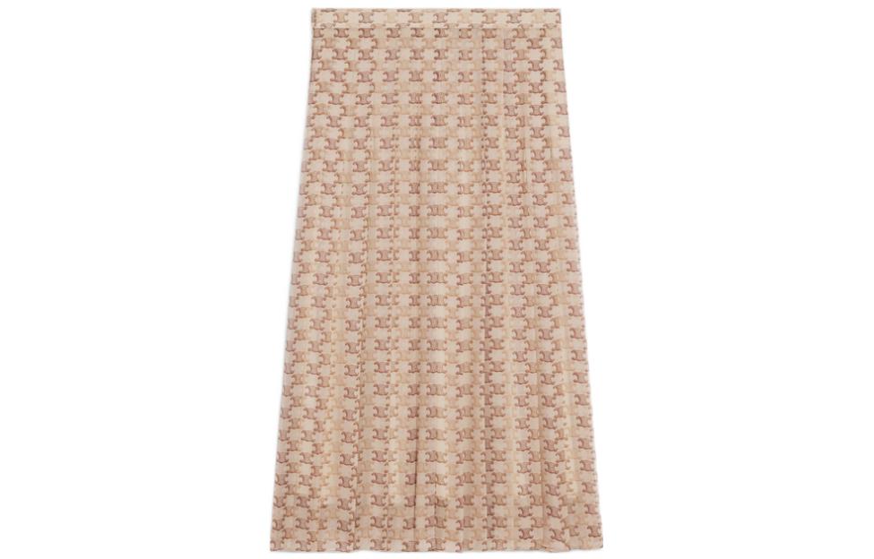 CELINE Casual Long Skirts Women's Khaki