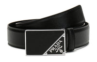 PRADA Smooth Buckle Men's Width 3.5 Cm
