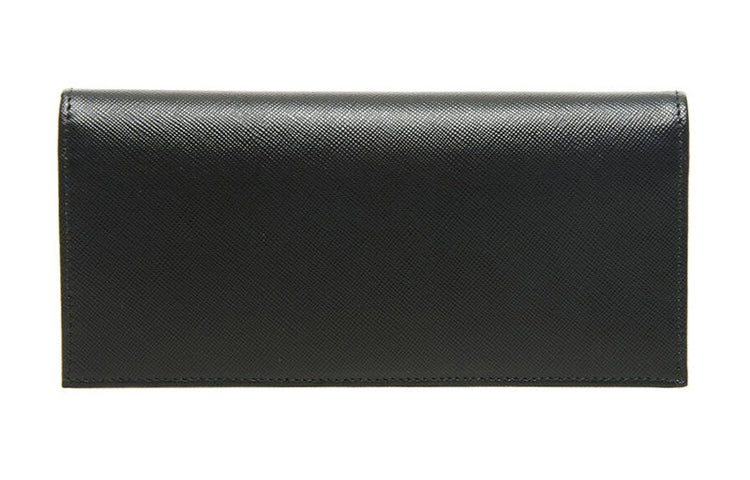 PRADA Cow Leather Wallet Men's Black