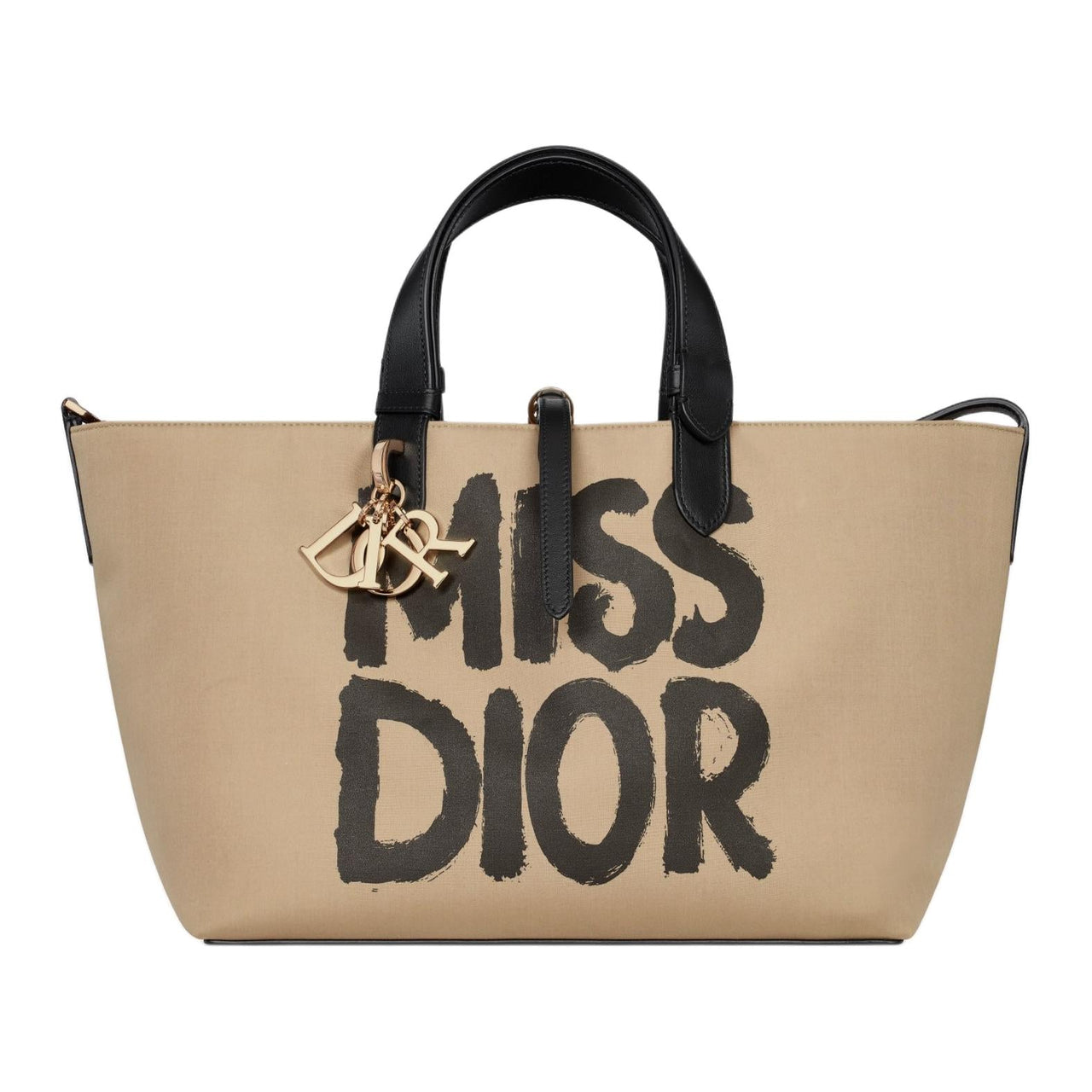 DIOR Cow Leather Handbag Medium Size Women's Khaki