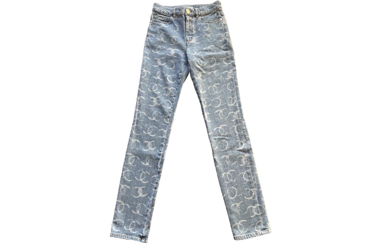 CHANEL 23 Fall Winter New Arrivals Jeans Women's Blue