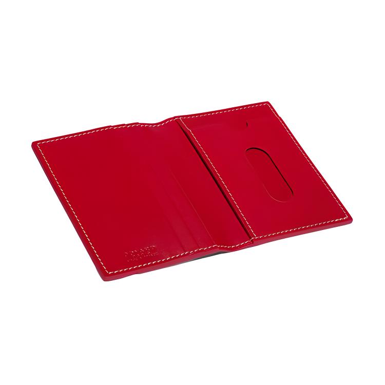 GOYARD SAINT MARC Canvas With Leather Card Holder Unisex Red