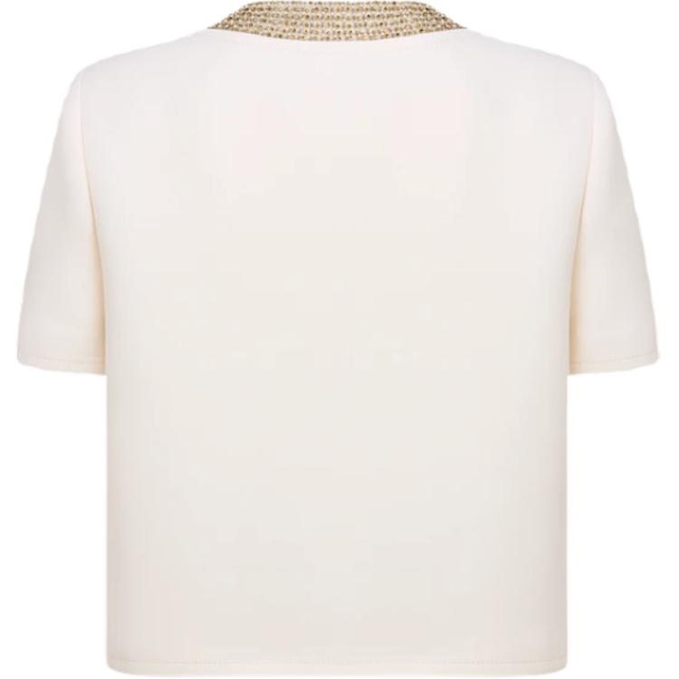 DIOR Embroidered Cropped Jacket Jackets & Coats Women's White