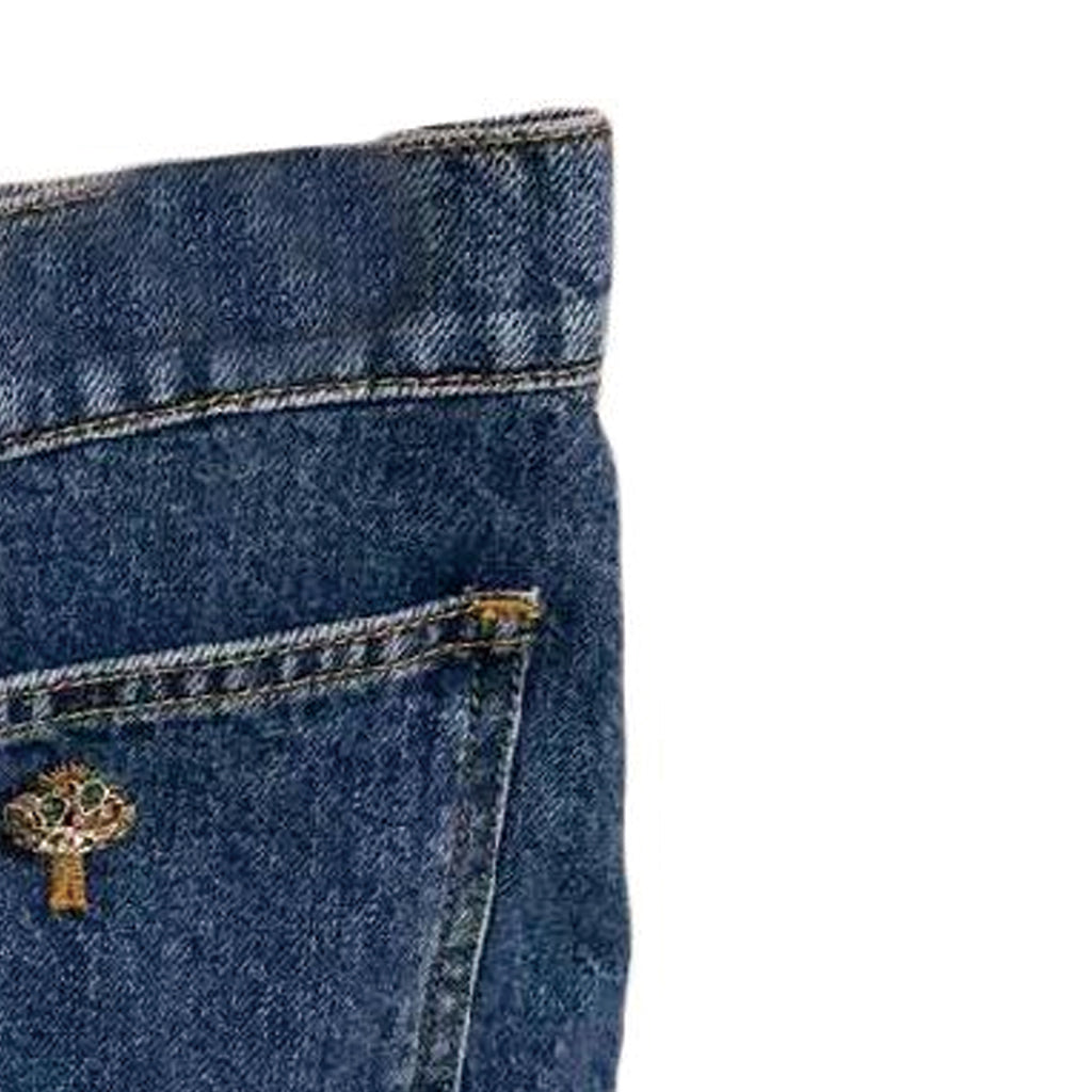 CHANEL Denim Shorts Women's Blue