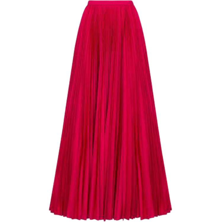 DIOR Casual Long Skirt Women's Burgundy