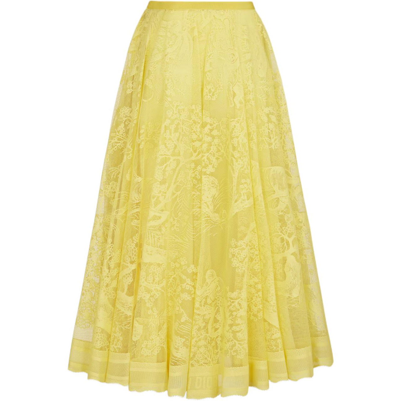 DIOR SS24 Casual Long Skirt Women's Lemon Yellow
