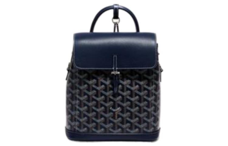GOYARD Canvas With Leather Backpack Mini Women's Marine Blue