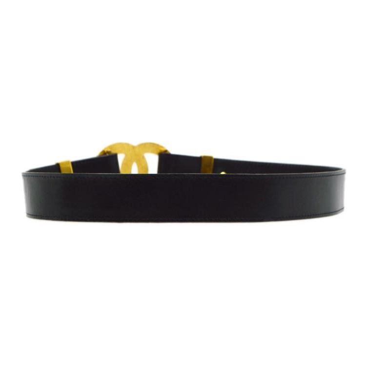 CHANEL 1996 Cc Leather Belt