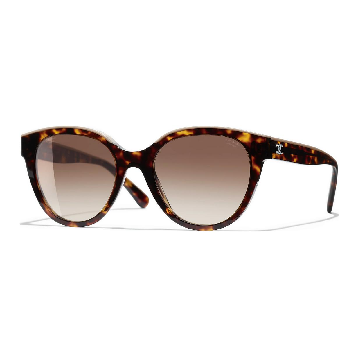 CHANEL Cat Eye Sunglasses Unisex Brown