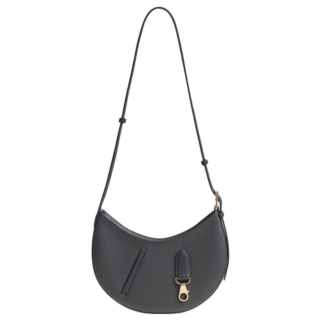 HERMES Arcon Clemence Bullhide With Swift Calfskin Crossbody Bag Shoulder Bag Women's Slate Gray