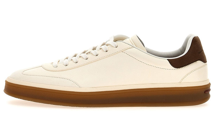 Loro Piana Tennis Walk Abrasion Resistant Low Top Skateboard Shoes Men's White