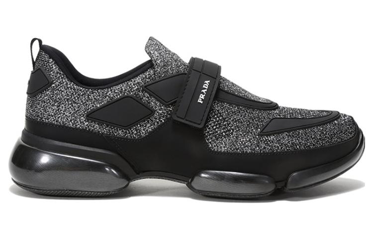 PRADA Cloudbust Casual Shoes Men's Black Silver
