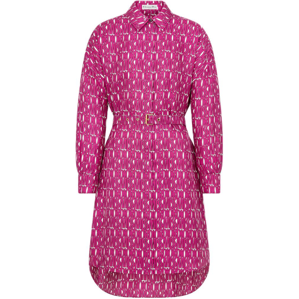 DIOR Long-Sleeved Dresses Women's Fuchsia